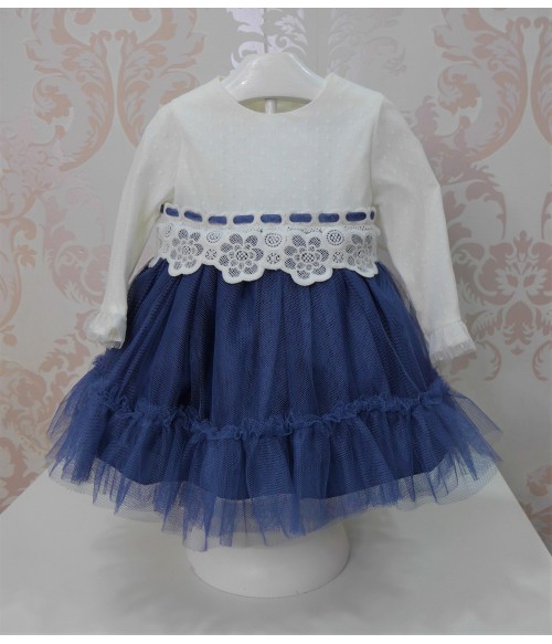 Vestido bebe tul beig y...