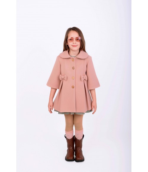 Abrigo paño manga larga con...