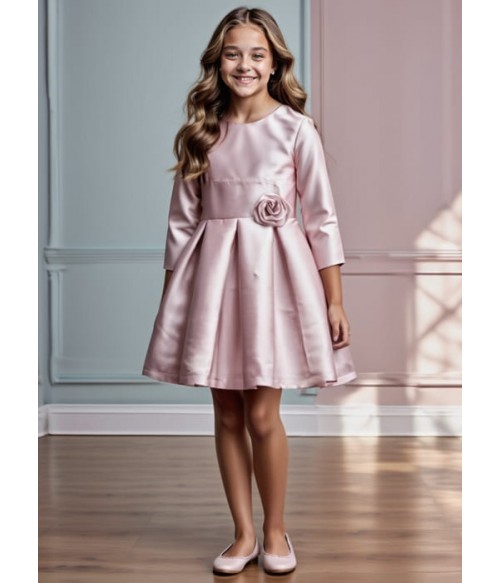 Vestido mikado rosa...