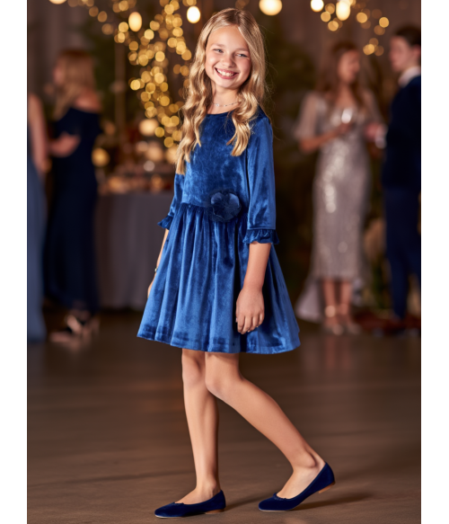 Vestido terciopelo azul...