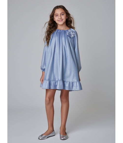 Vestido azul brillante con...