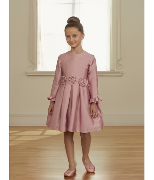 Vestido mikado rosa...