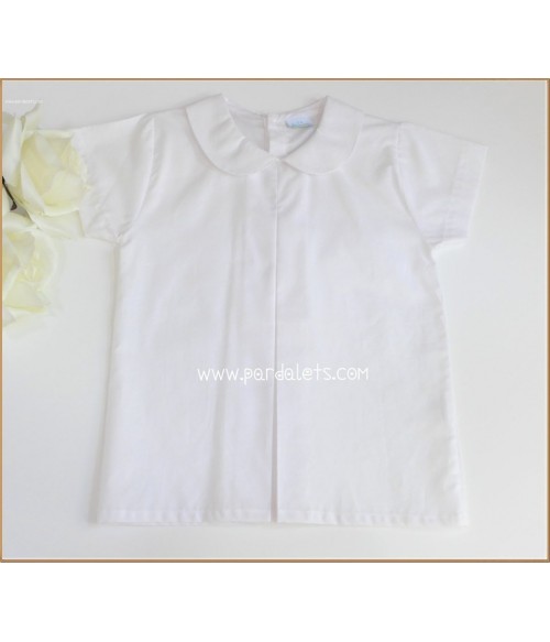 Camisa cuello bebé blanca
