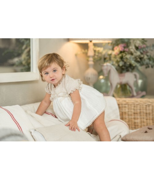 Ropa Ropa para niña Faldas Falda ropa de bebé niña; falda de lino blanco; falda natural chica lino; Falda de blanco lino muchacha bebé; falda de lino con encaje; 