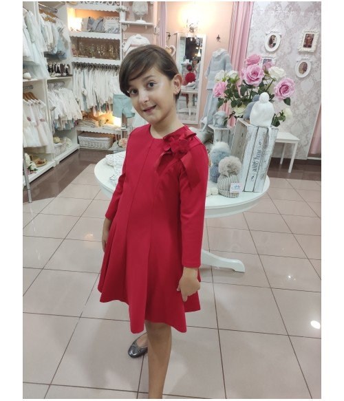 Vestido punto roma rojo...