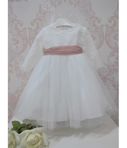 Vestido blanco roto con...