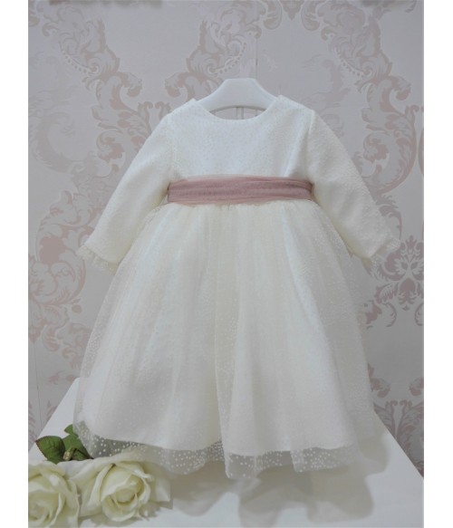Vestido mikado blanco con...